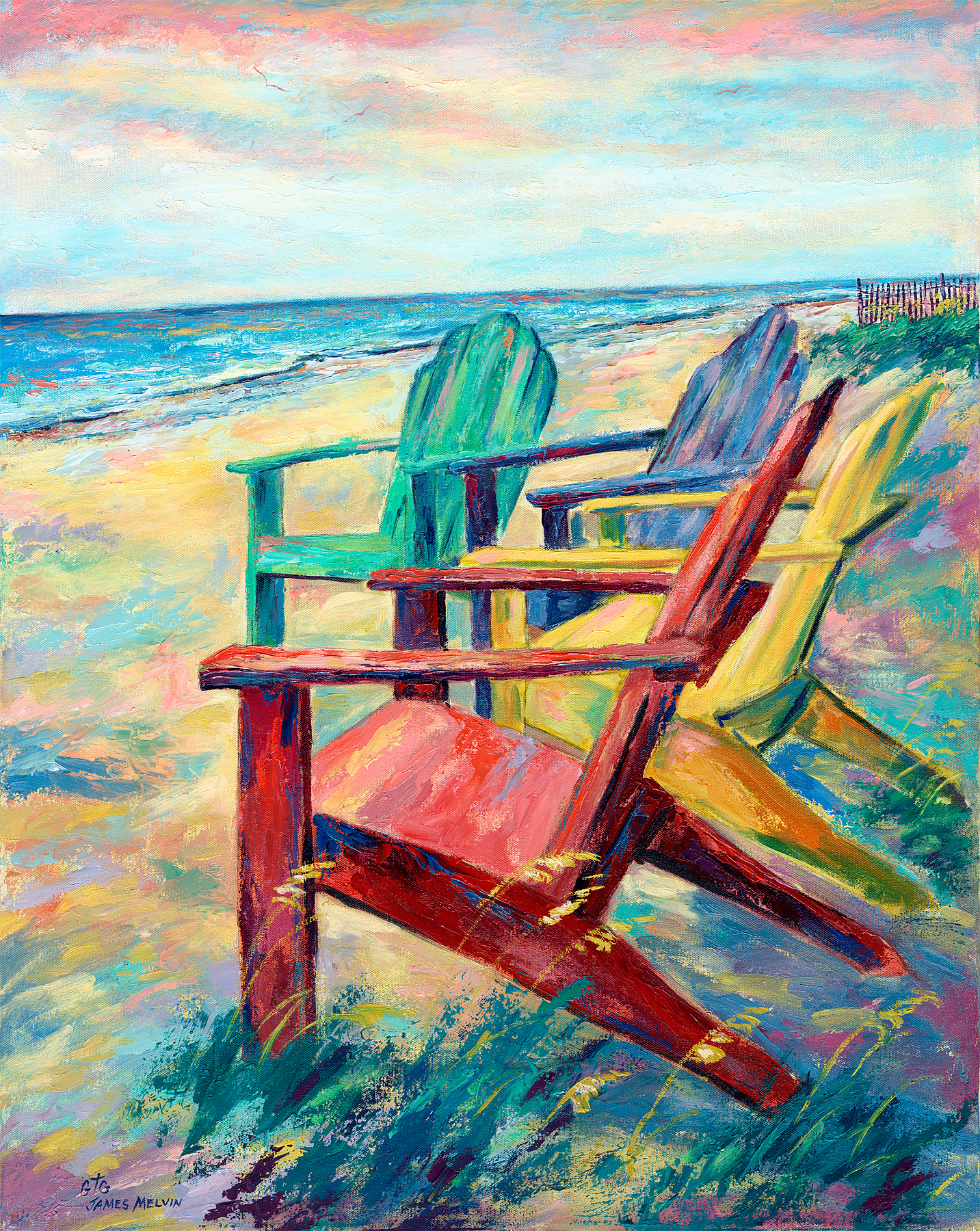 Beach Chairs by James Melvin, from Chairs &amp; Sandy Sea Gallery